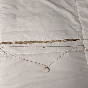 Gold 3 layered necklace